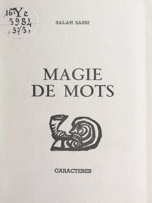 cover image of Magie de mots